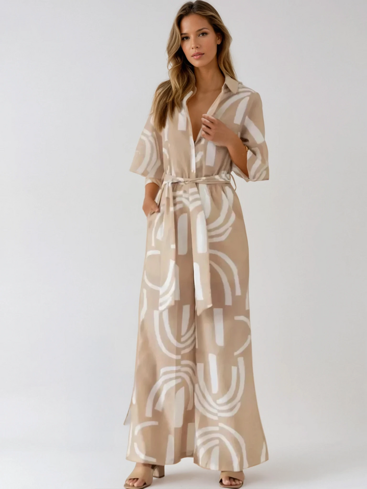 Isla™ | Summer Chic Abstract Jumpsuit