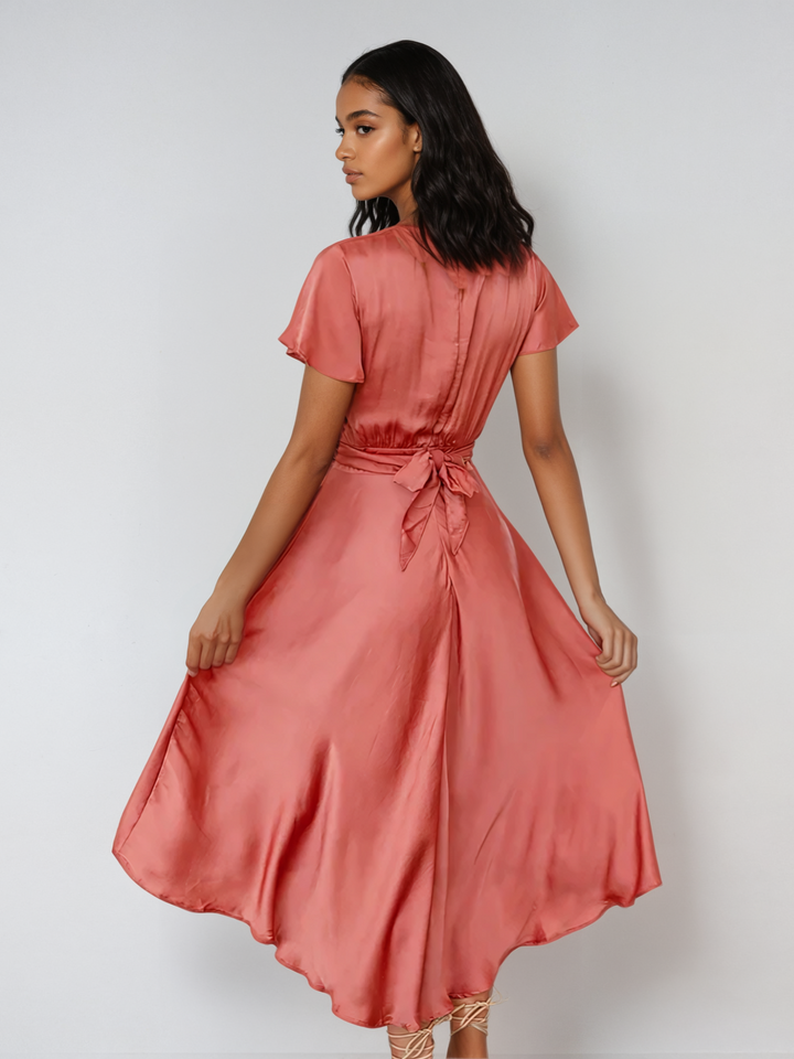 Bianca | Silk Dress with Bow