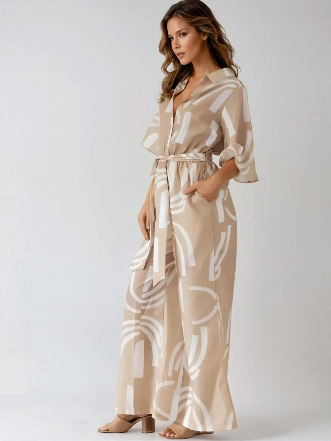 Isla™ | Summer Chic Abstract Jumpsuit