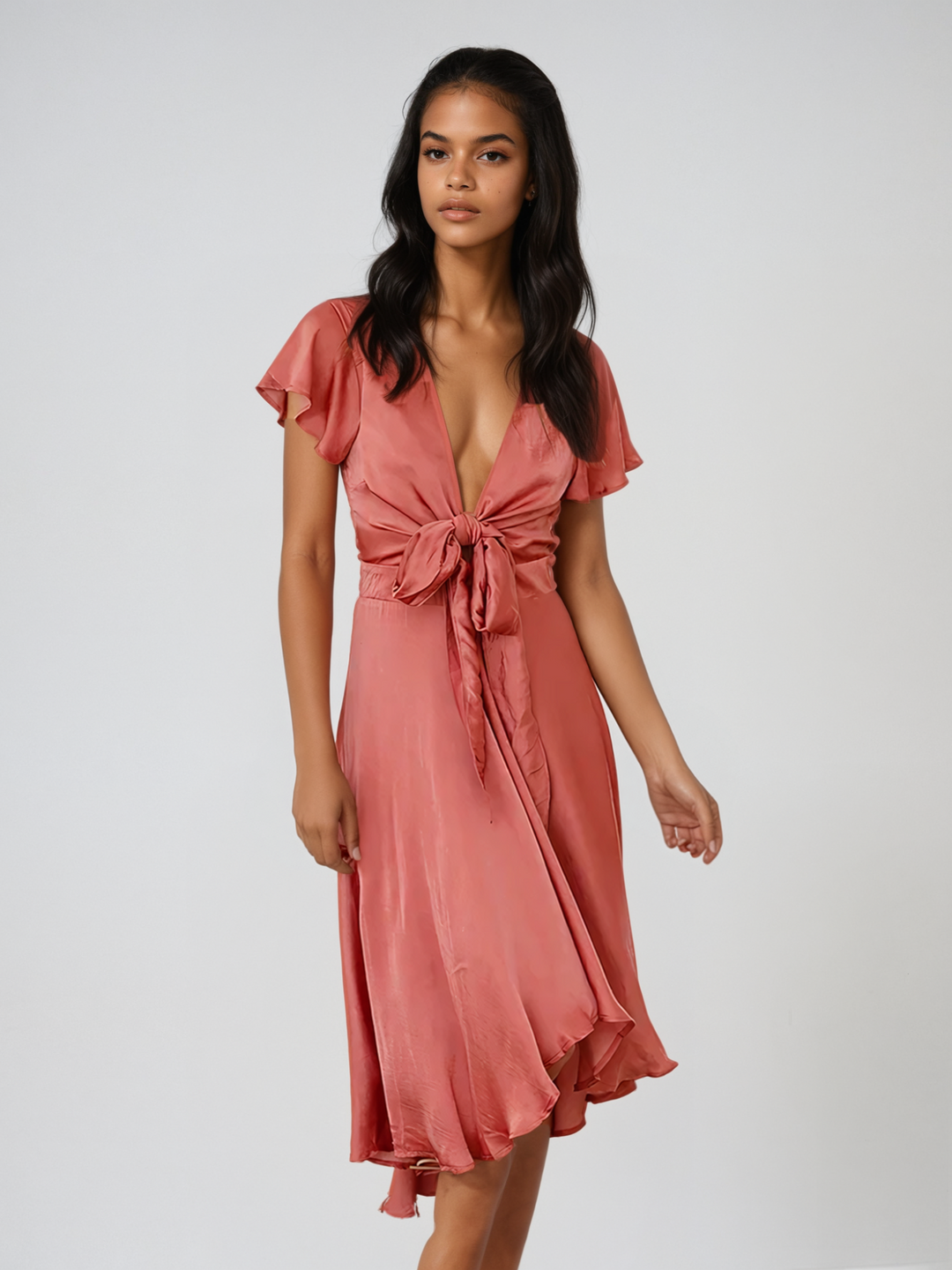 Bianca | Silk Dress with Bow